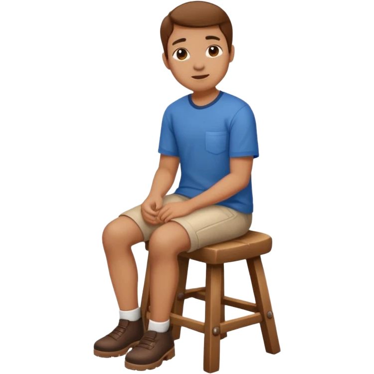 a person sitting on stool emoji