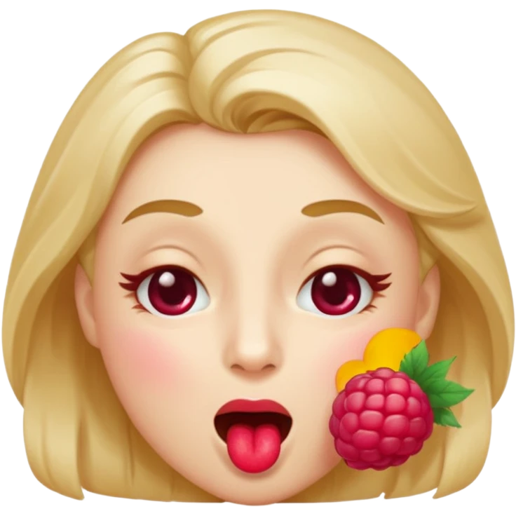 Face winking blowing raspberry emoji