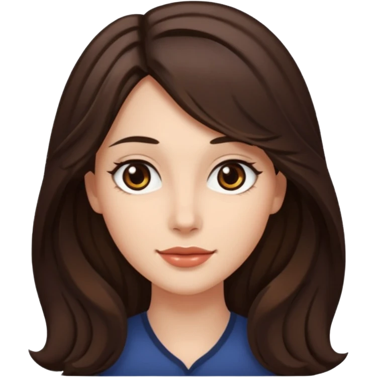 Briseide ha i capelli lunghi lunghi fino alla vita e castano scuro e leggermente ondulati, gli occhi castano scuro e ha il viso allungato emoji