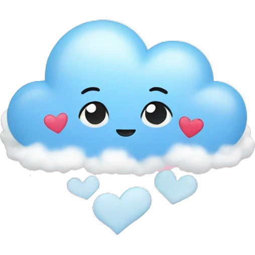 Cloud with hearts  emoji