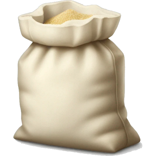 Small bag of flour emoji