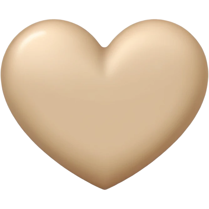 Beige heart emoji
