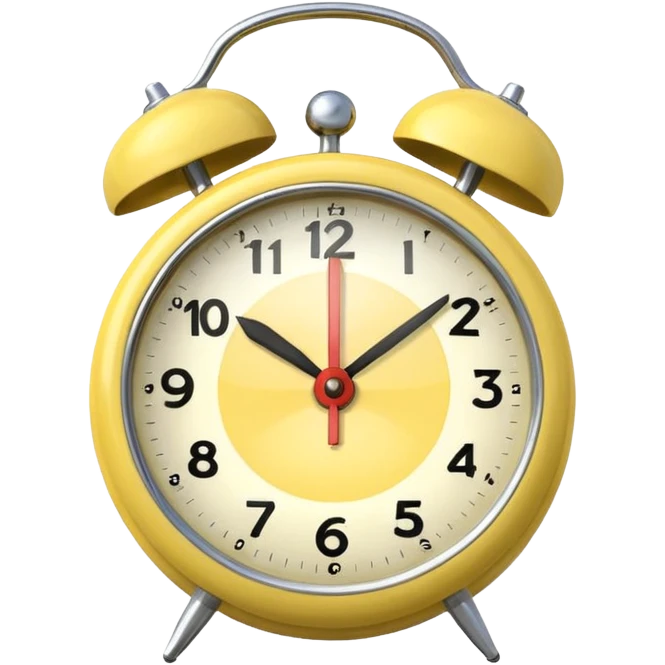 pale yellow alarm clock emoji