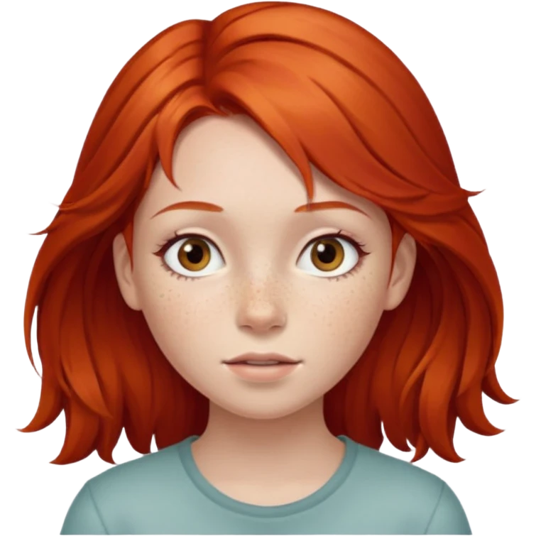 red hair young girl emoji