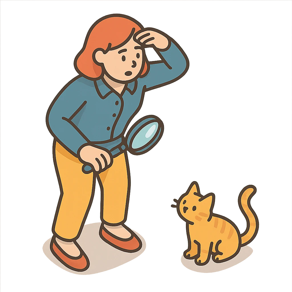 женщина ищет кошку которая пропала emoji
