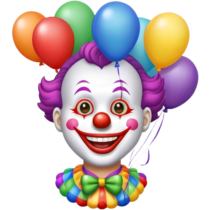 Clown with balloons emoji