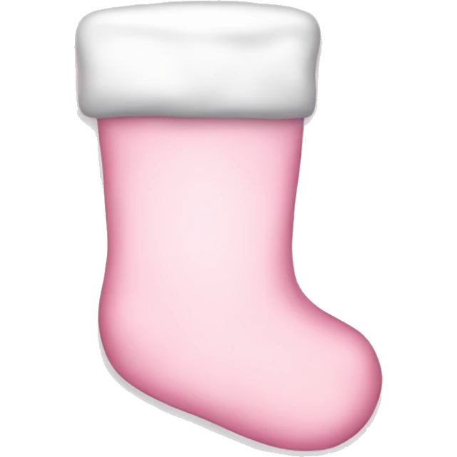  light pink Christmas stocking with bow emoji