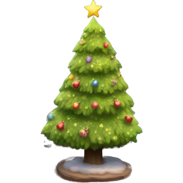 Cute cozy Christmas tree emoji