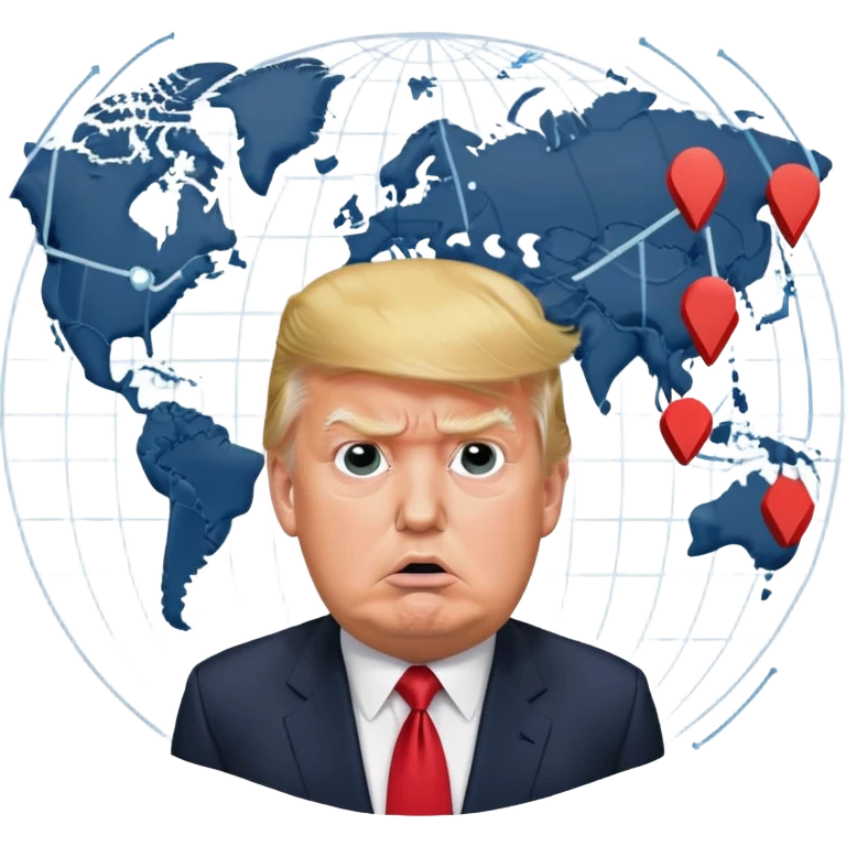Trump crashing the world economy  emoji