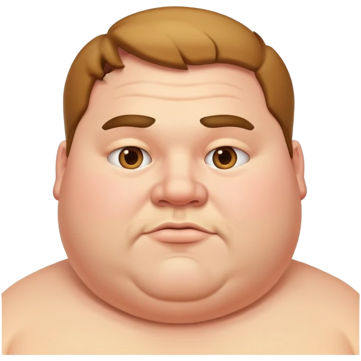 A fat guy emoji