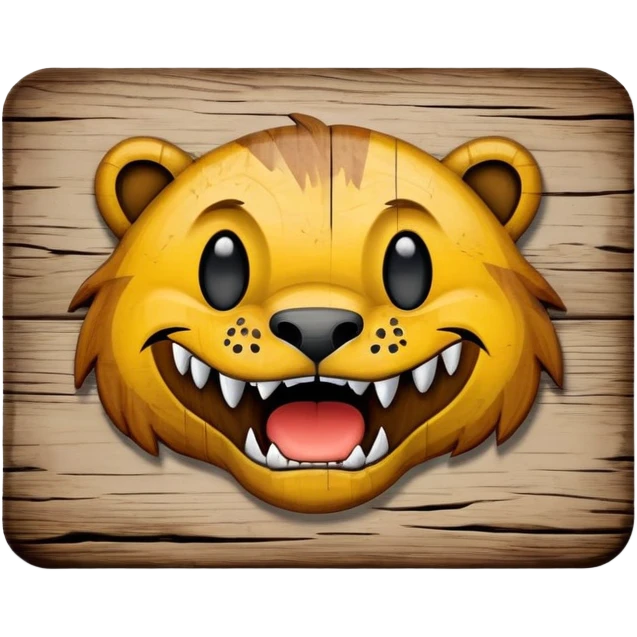Sign that says rawr emoji