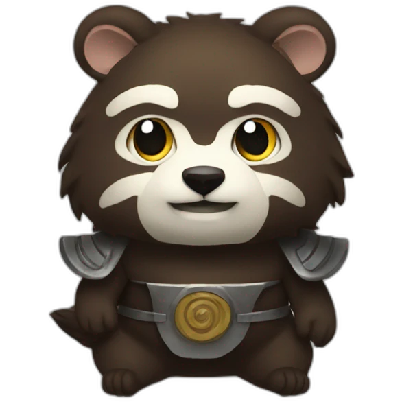 Tanuki metal god andgry emoji