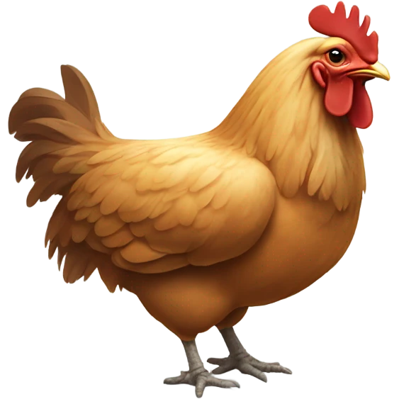 Relieved chicken emoji