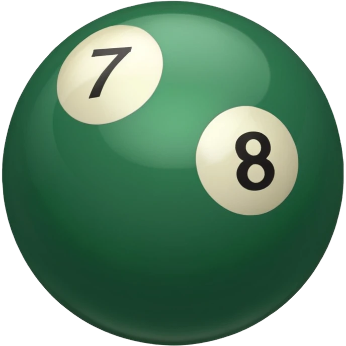 green billiard ball 7 number emoji