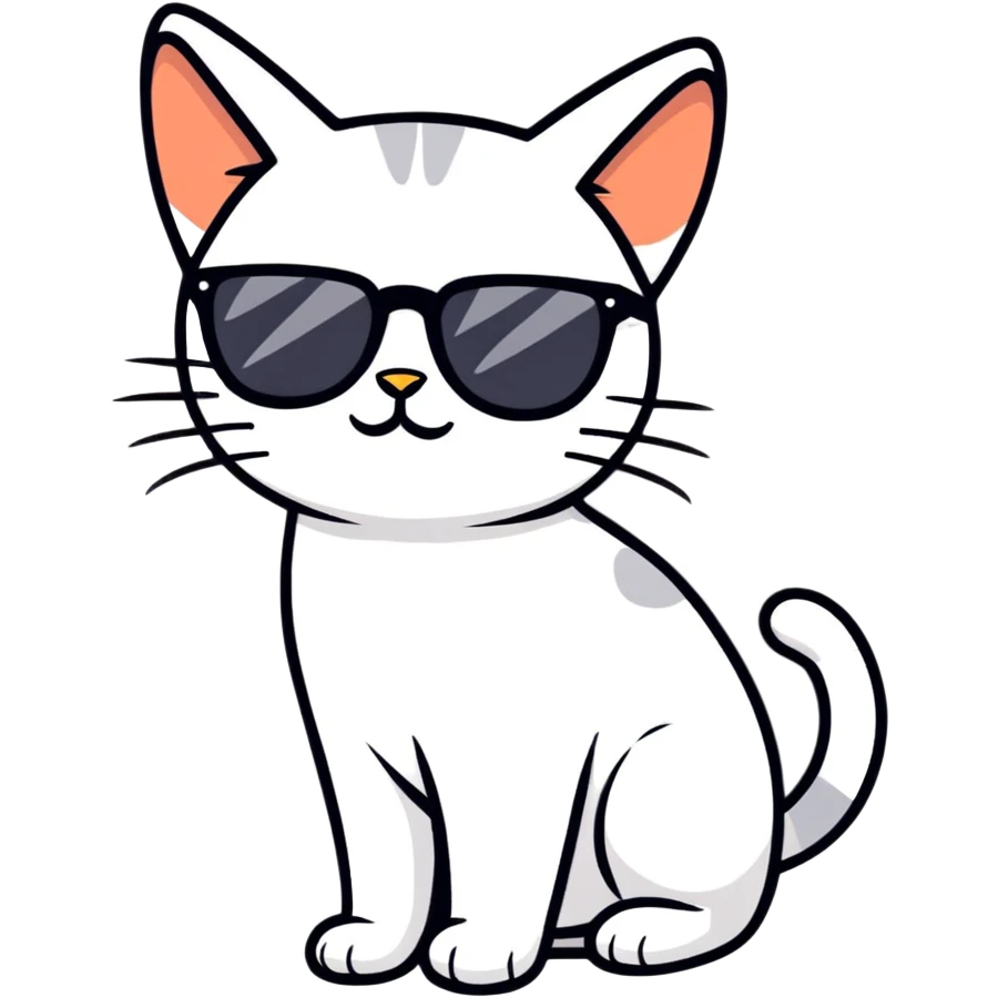 Cat with sunglasses emoji