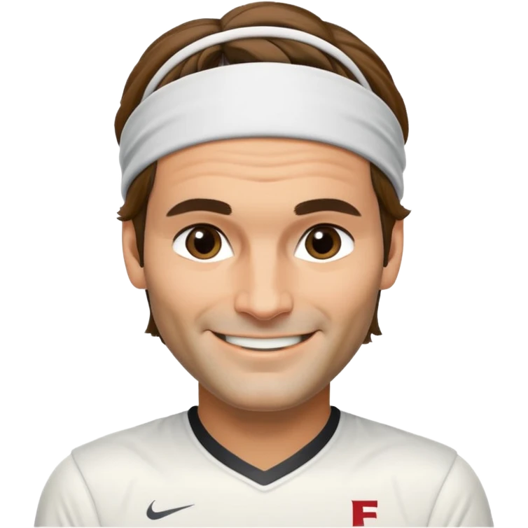 roger federer with head band emoji