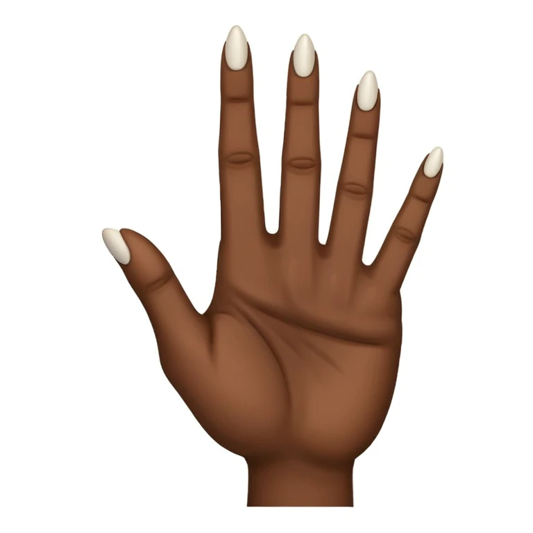 Black middle finger with 10 fingers emoji