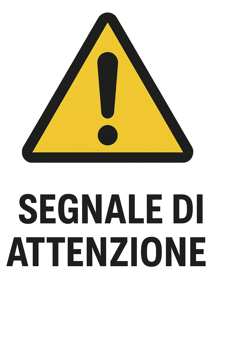 SEGNALE DI ATTENZIONE IN ITALIANO emoji