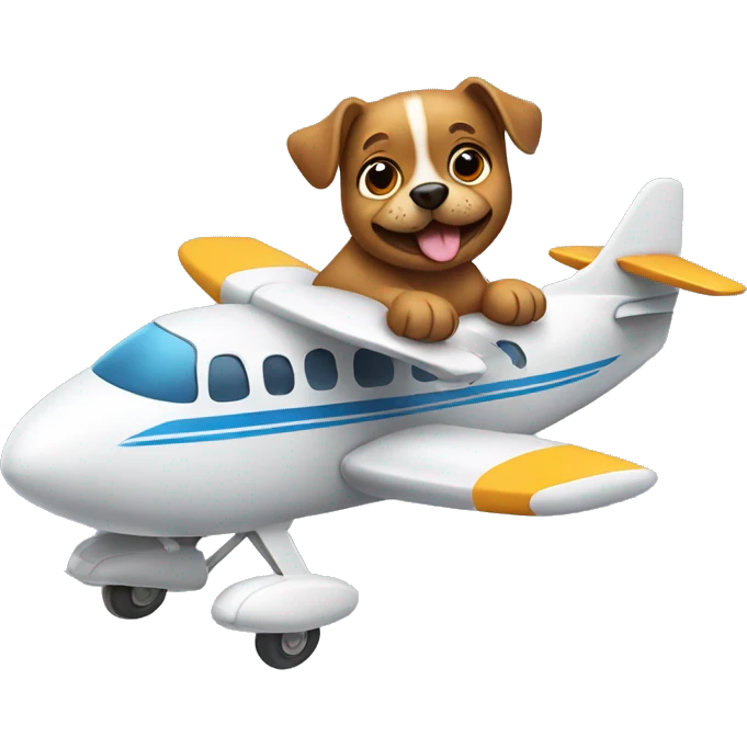 Dog flying an airplane  emoji
