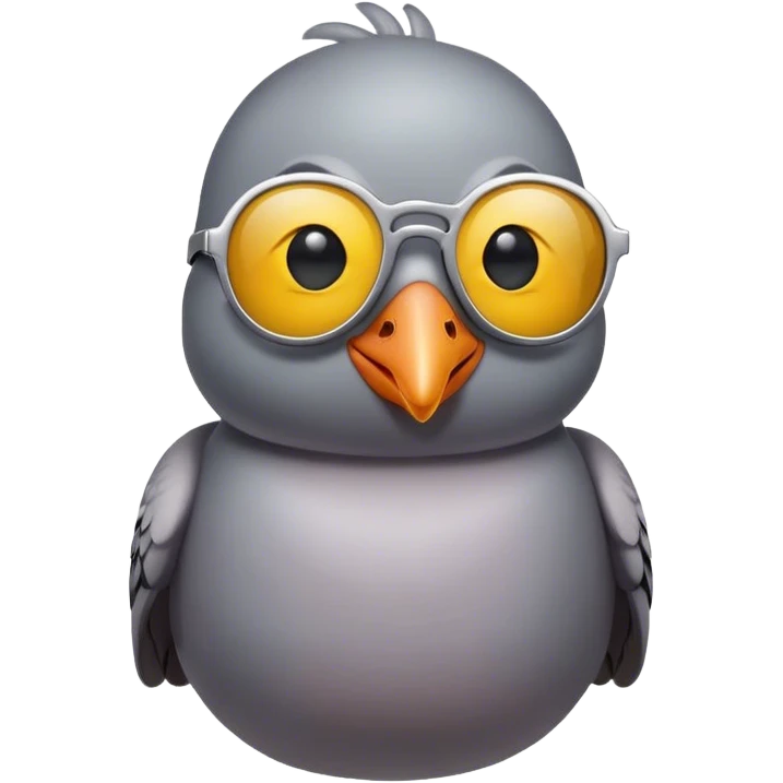 Pigeon on emojis head emoji