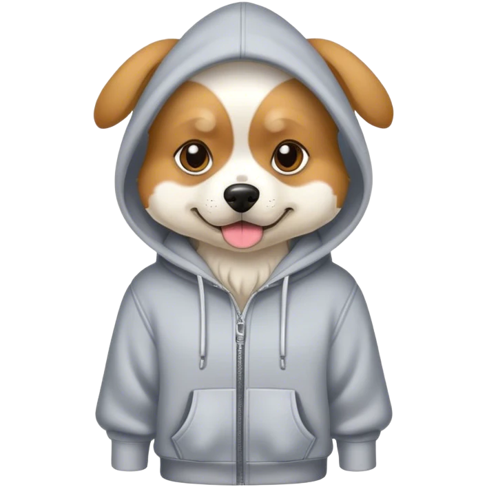 Dog wearing hoodie  emoji