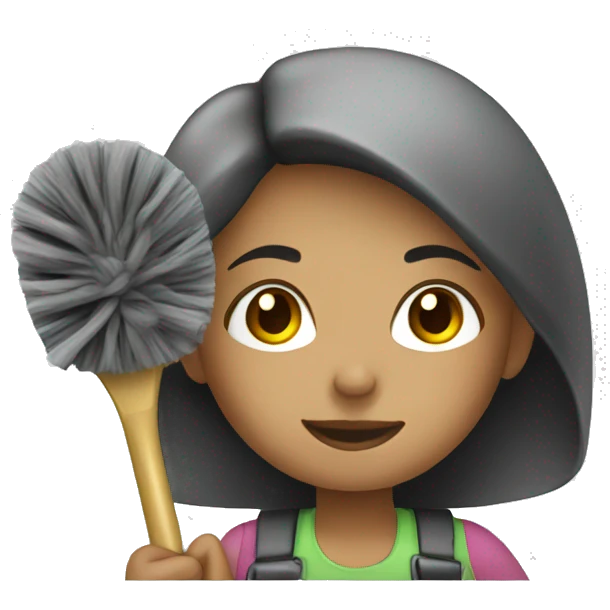 Girl cleaning  emoji