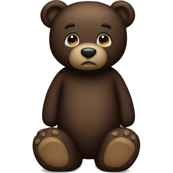 Dark Brown teddy bear dirty emoji