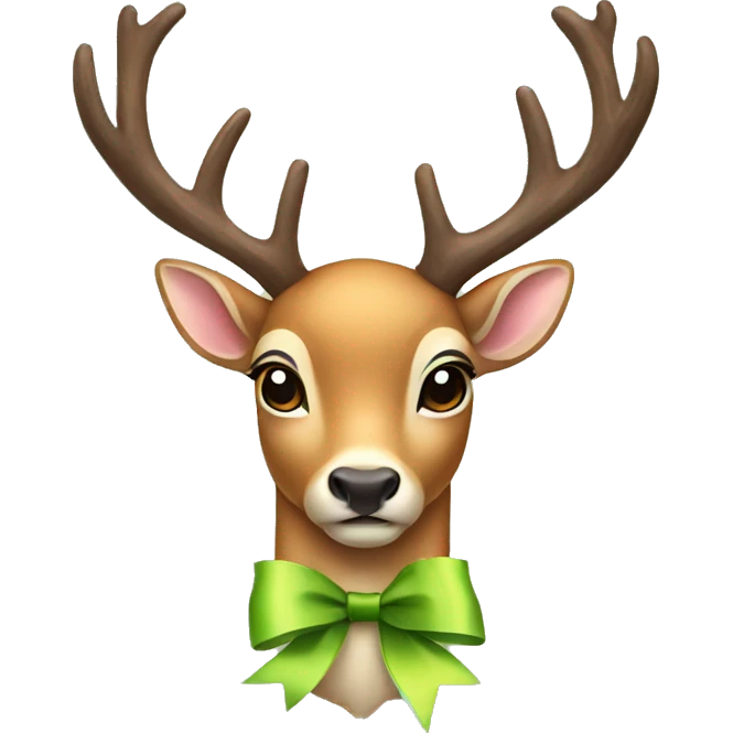 deer with ribbon emoji