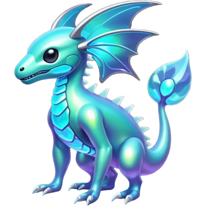 Futuristic Nebula Iridescent Modern Fakémon-creature Full Body emoji