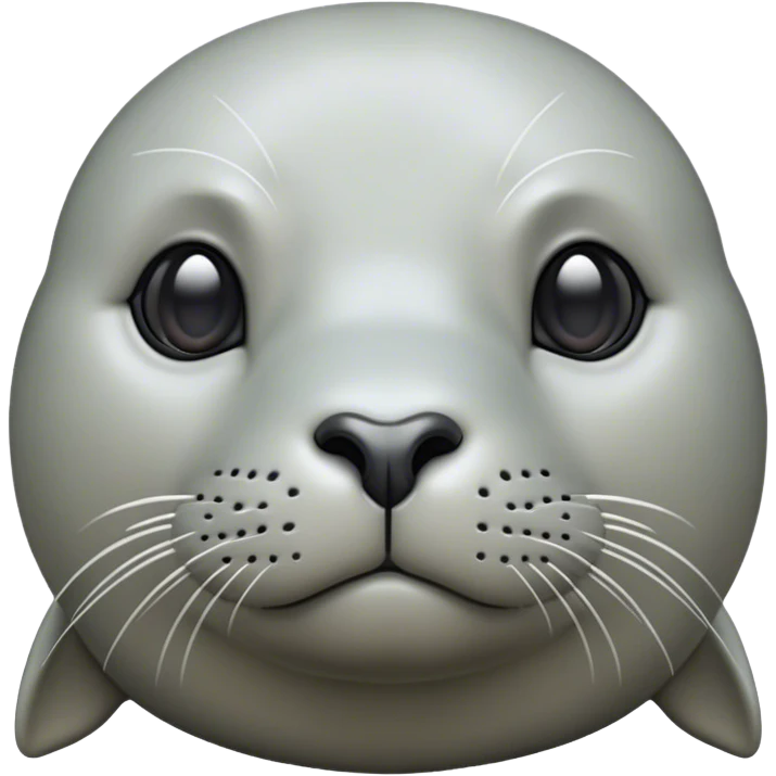 Cinematic Noble harbour seal Portrait Emoji, Poised and streamlined, with a sleek, smooth body of glossy, muted hues and expressive, dark eyes complemented by a rounded, agile head, Simplified yet sharp and sophisticated features, highly detailed, glowing with a soft, maritime luminescence, high shine, intelligent and graceful, stylized with an air of coastal authority, focused and alert, soft glowing outline, capturing the essence of a watchful marine guardian that appears ready to glide out of the screen with effortless authority! emoji