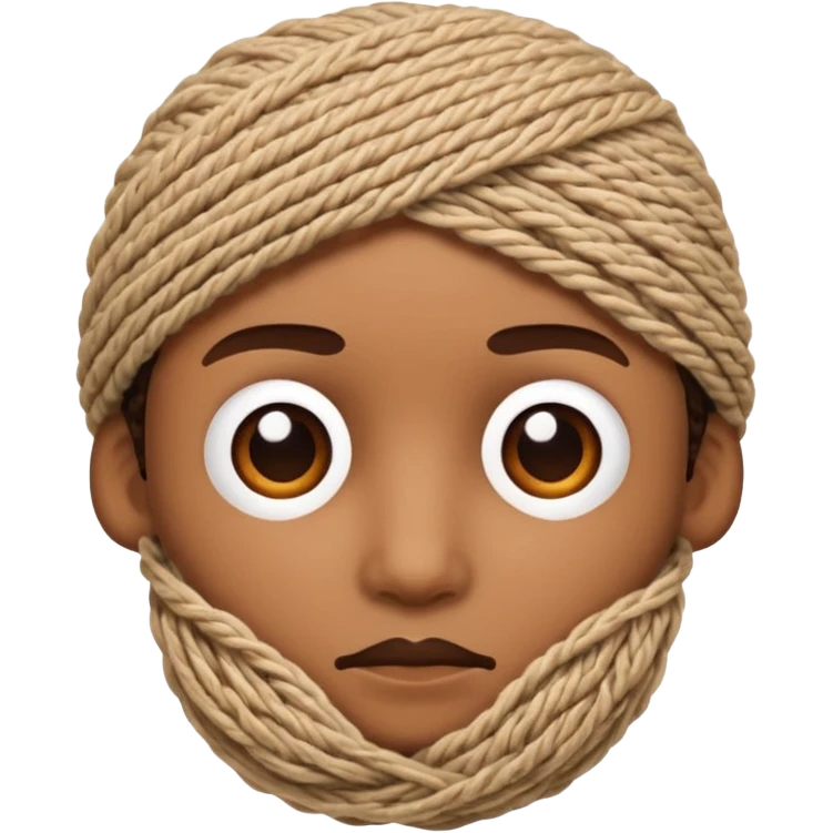 Knitted  face emoji
