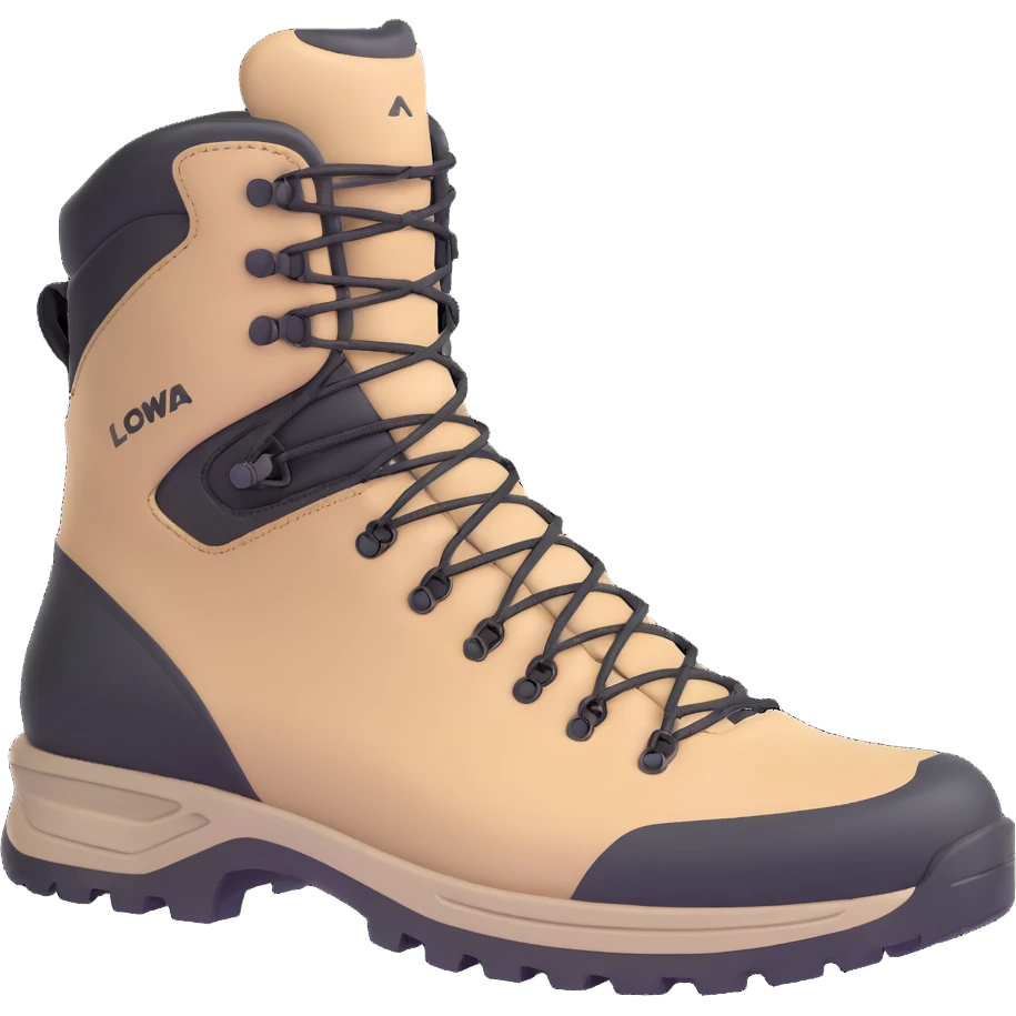 Lowa GTX hiking boots in beige color emoji