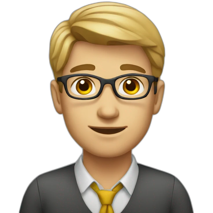 Young handsome male teacher  emoji