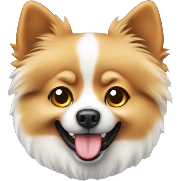 funny dog spitz emoji