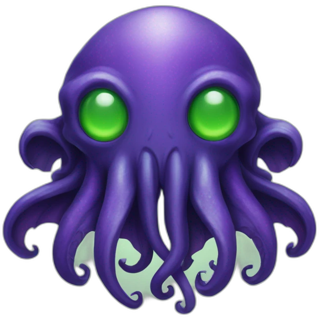 green/purple cute cthulhu emoji