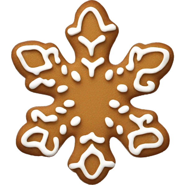 Gingerbread snowflake emoji