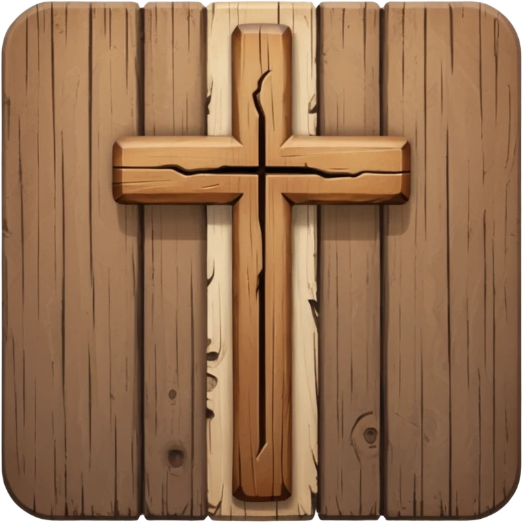 Wooden cross emoji