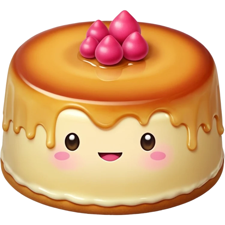 pink kawaii flan emoji