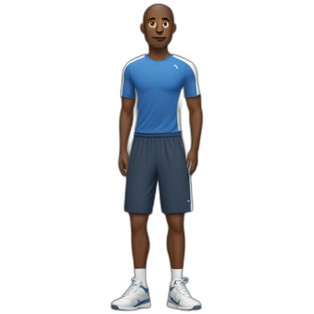 A full-length athletic man emoji