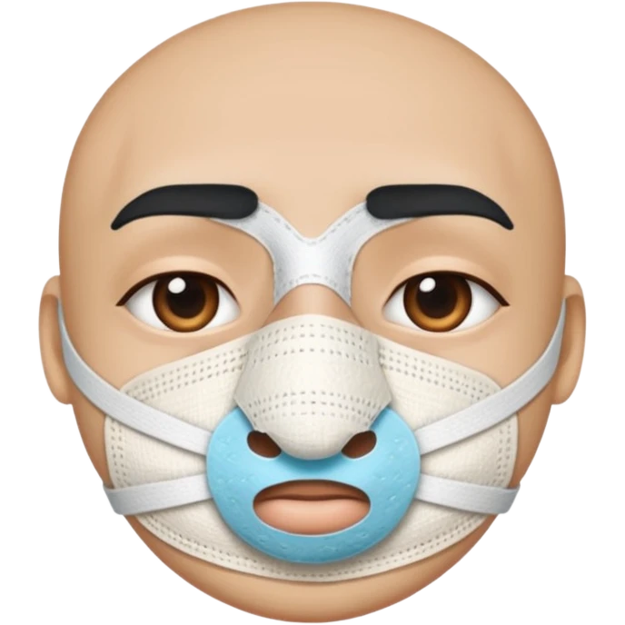 nose with a bandage on it
more closeup on the nose itself
without face emoji