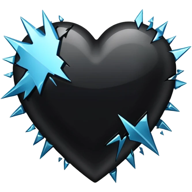 Black heart broken emoji
