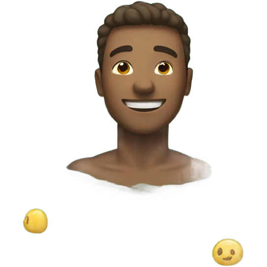 An emoji of a fair-skinned man happily diving headfirst into a pool. emoji