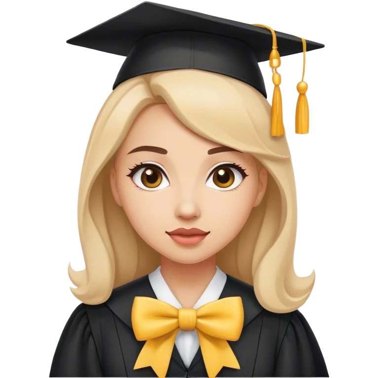 graduate woman with bow  emoji