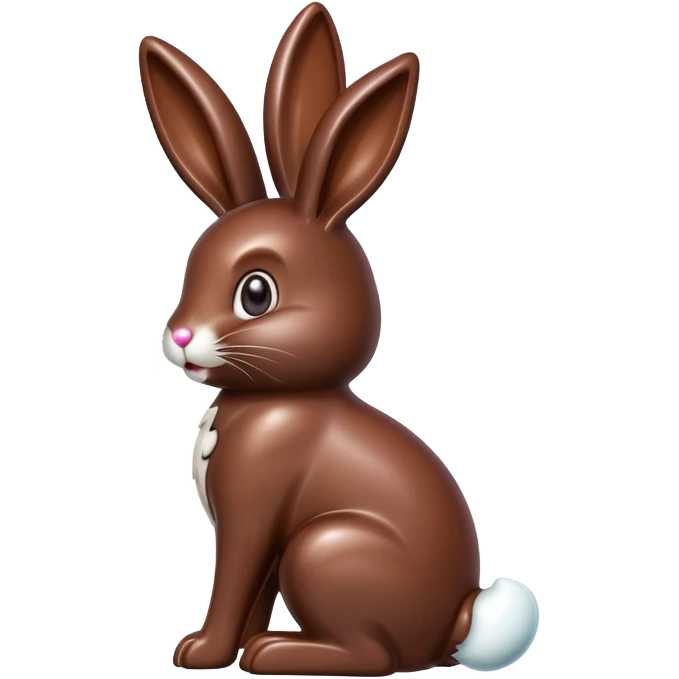 Chocolate Easter bunny with a bite taken out of its rear end emoji