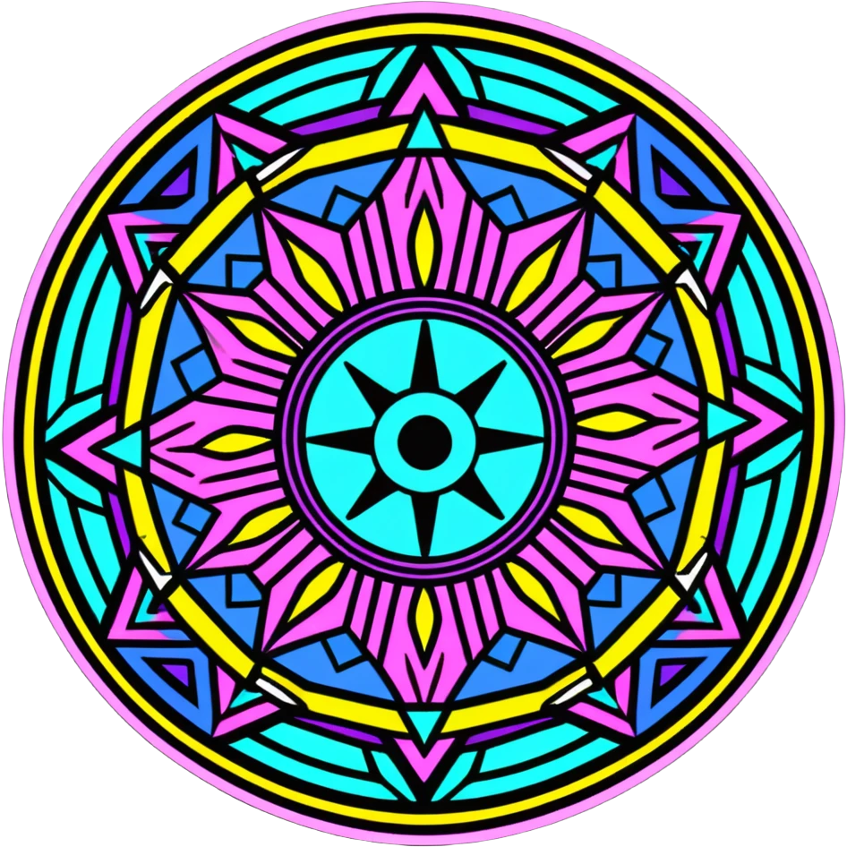 kaleidoscope effect vibrant colors emoji