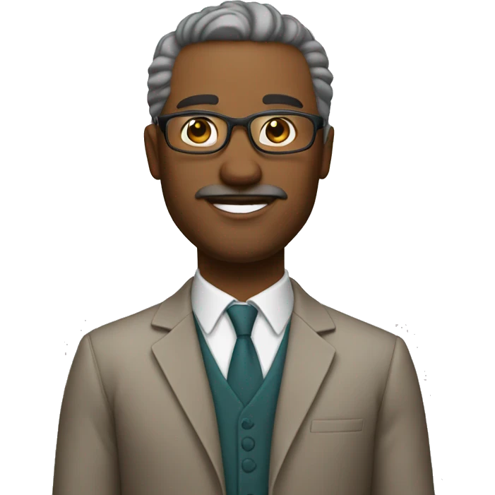 Highly educated teacher with no glass emoji