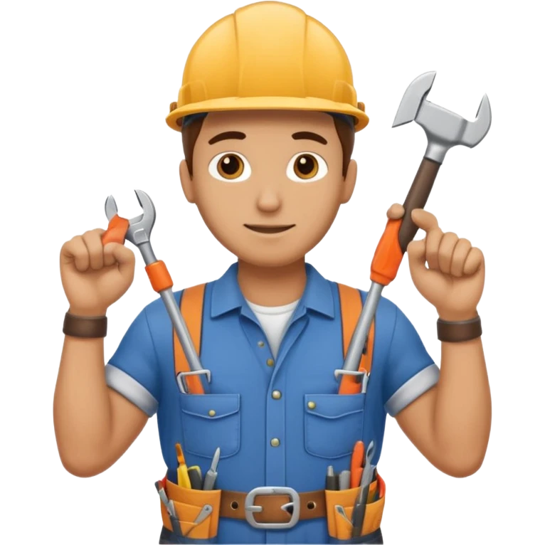 a handman works at home emoji