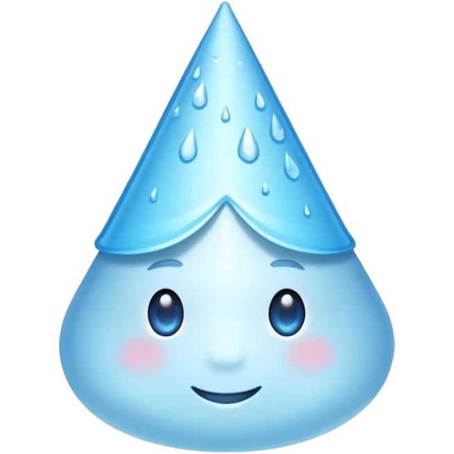 Blue Drop party crown hat—plain with no jewels or embellishments emoji