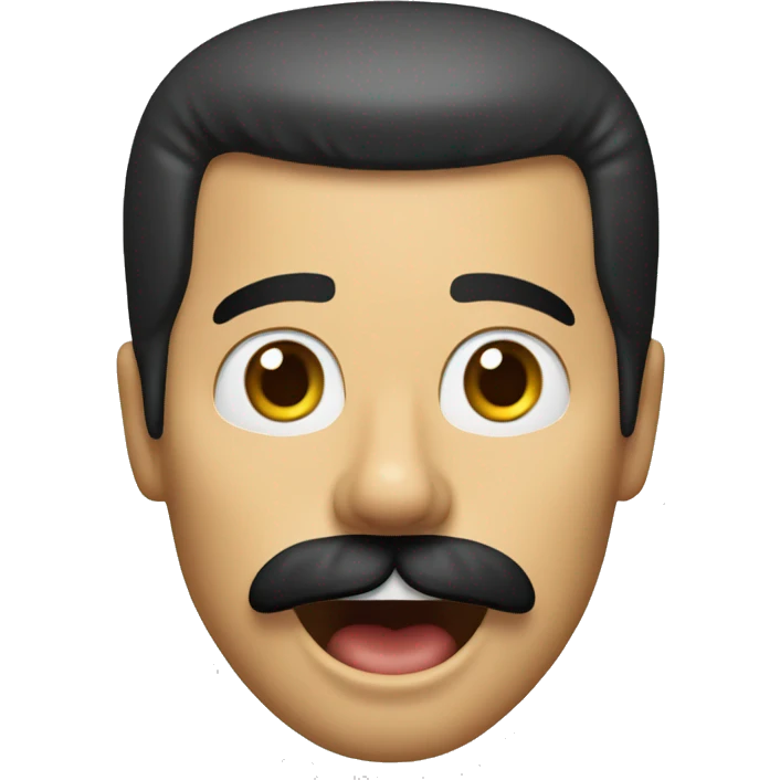 Freddie Mercury surprised emoji