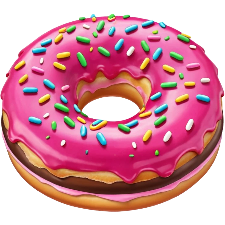 Apple device donut emoji but pink instead of chocolate  emoji